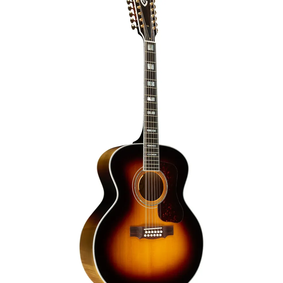 Guild F-512E Maple Jumbo 12-String Acoustic-Electric Guitar Antique Burst