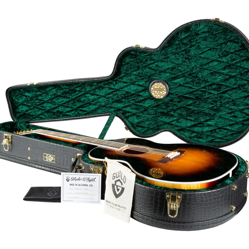 Guild F-512E Maple Jumbo 12-String Acoustic-Electric Guitar Antique Burst