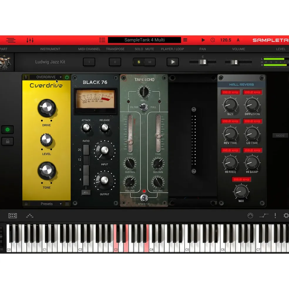 IK Multimedia SampleTank 4 SE Virtual Drums Software Plug-in