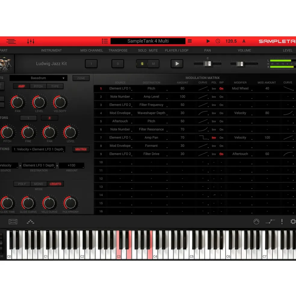 IK Multimedia SampleTank 4 SE Virtual Drums Software Plug-in