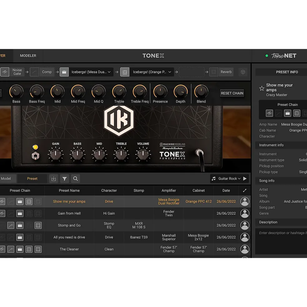 IK Multimedia TONEX MAX Software Plug-in
