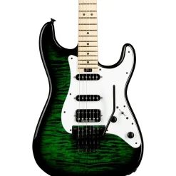 Jackson USA Signature Adrian Smith San Dimas DKQM Electric Guitar Transparent Green Burst