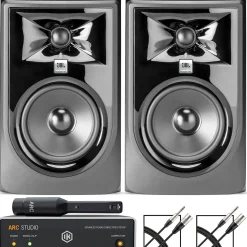 JBL 305P MKII 5" Studio Monitor Pair with IK Multimedia ARC Studio Advanced Room Correction System