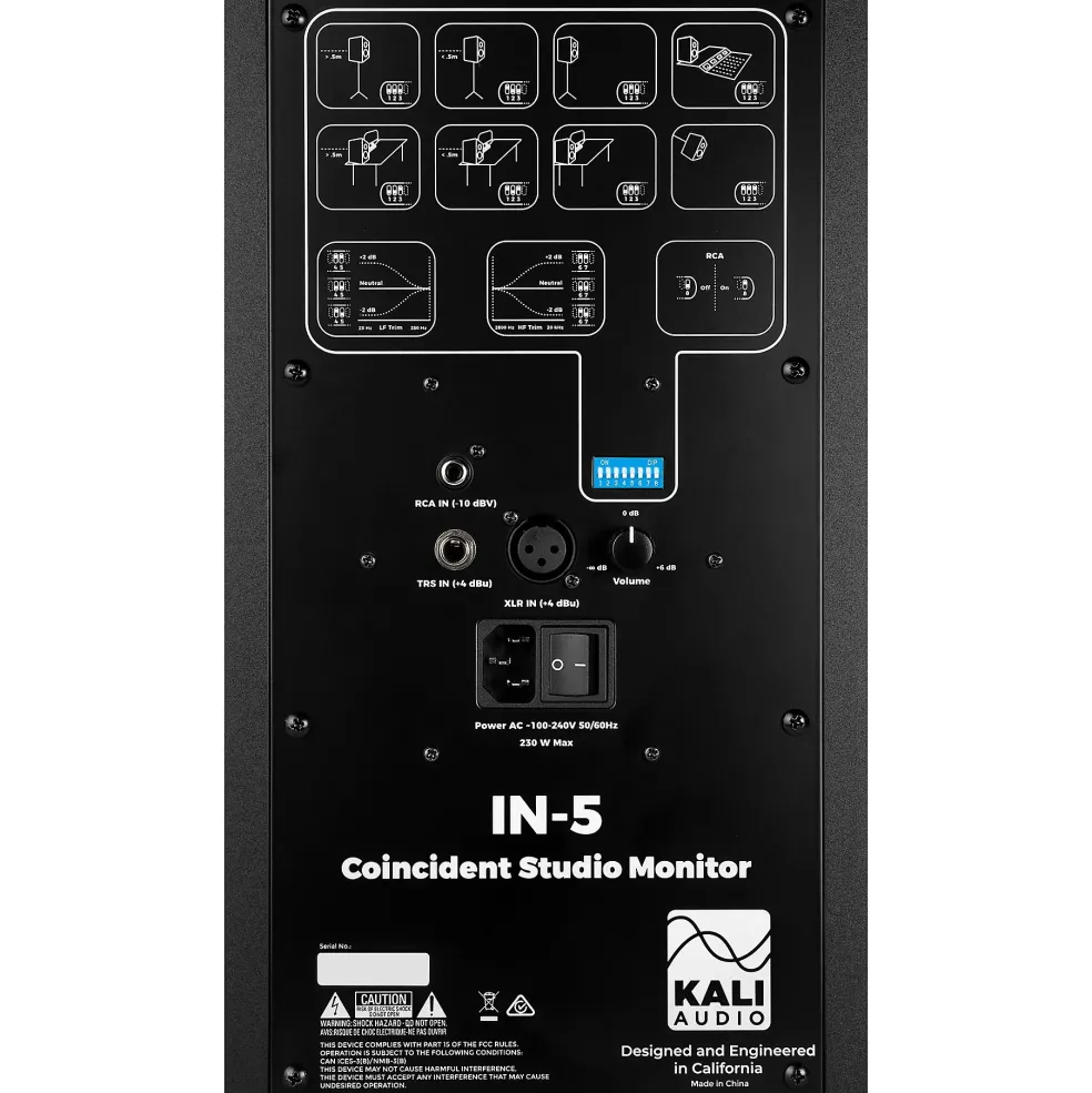 Kali Audio IN-5 5" 3-Way Powered Studio Monitor (Pair)