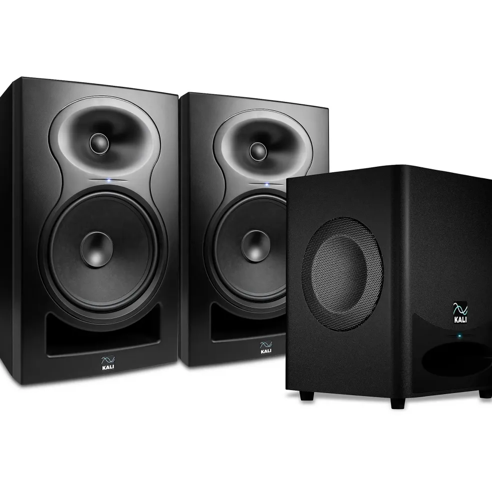 Kali Audio LP-8 V2 8" Powered Studio Monitor (Pair) & WS-6.2 Dual 6" Studio Subwoofer Bundle