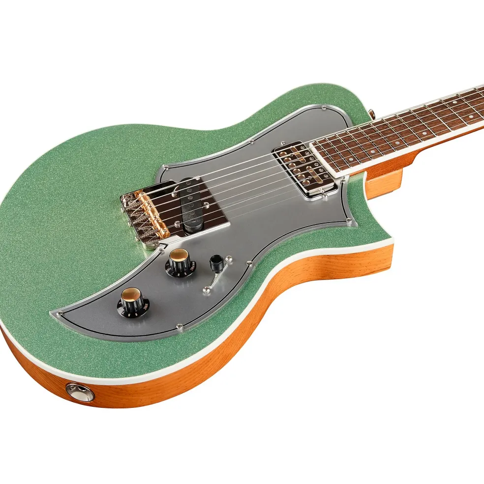 Kauer Guitars Korona FT Pine Electric Guitar Seafoam Metal Flake