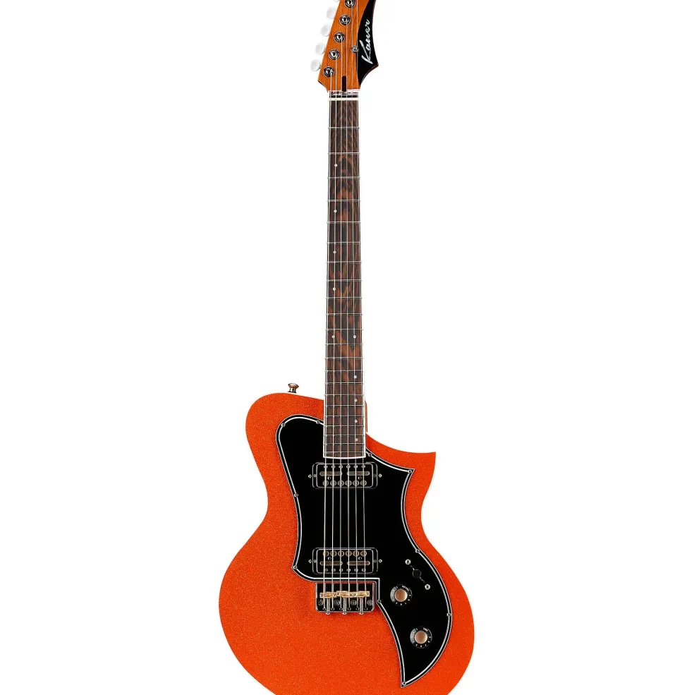 Kauer Guitars Korona HT Pine Electric Guitar Orange Metal Flake