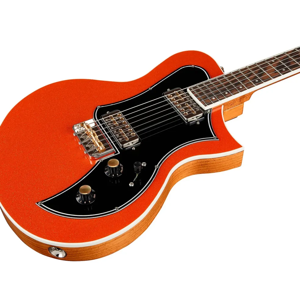 Kauer Guitars Korona HT Pine Electric Guitar Orange Metal Flake