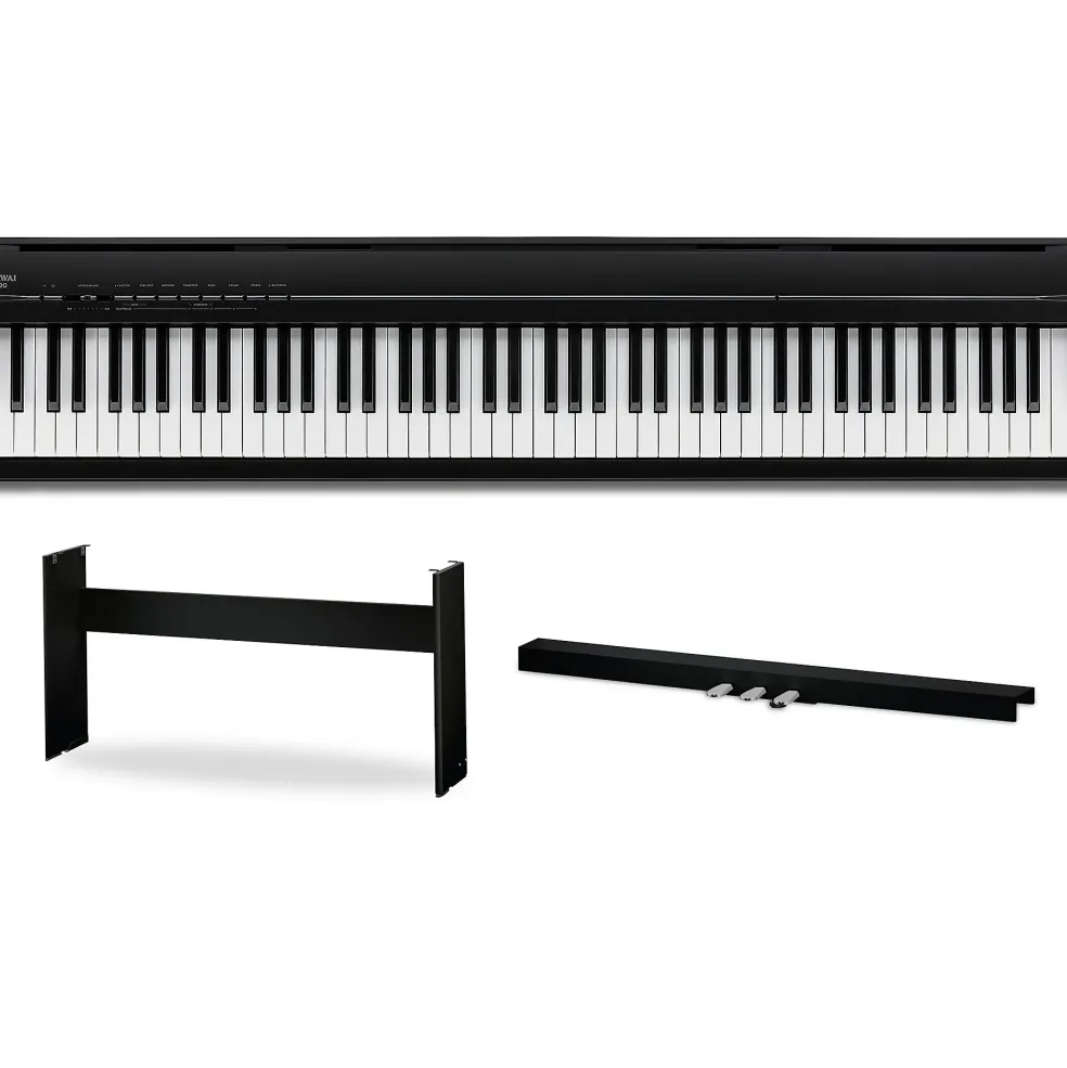 Kawai ES-120 88-Key Digital Piano With HML-2 Stand and F-351 Triple Pedal Black