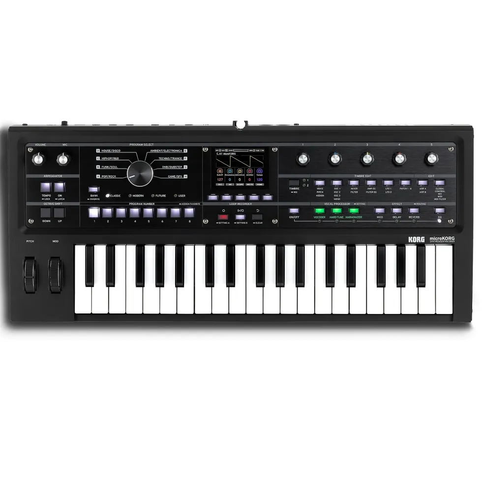 KORG microKORG 2 Keyboard Synthesizer & Vocoder Limited Edition Black