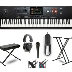 KORG Pa5X 88-Key Arranger With Stand, Pedal, Bench, Headphones, Microphone and Cables