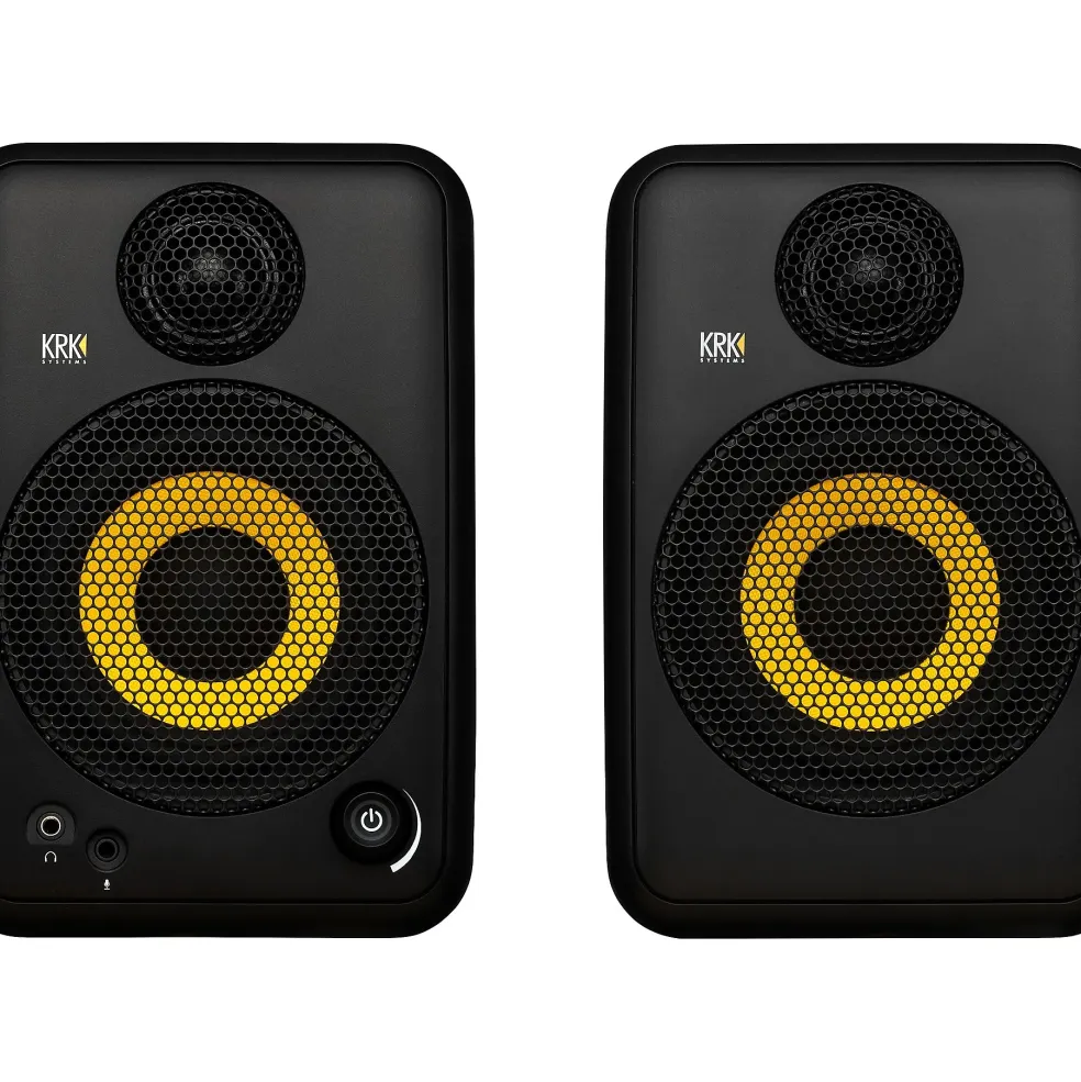 KRK GOAUX4 4" Powered Portable Studio Monitor (Pair) Black