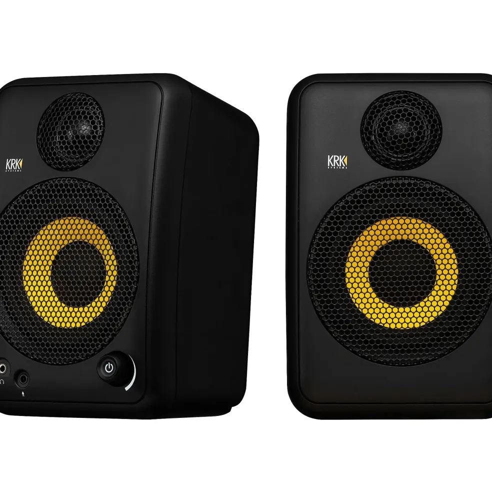 KRK GOAUX4 4" Powered Portable Studio Monitor (Pair) Black