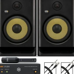 KRK ROKIT 8 Generation Five 8" Studio Monitor Pair With IK Multimedia ARC Studio Advanced Room Correction System