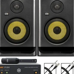 KRK ROKIT 5 Generation Five 5" Studio Monitor Pair With IK Multimedia ARC Studio Advanced Room Correction System
