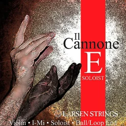 Larsen Strings Il Cannone Soloist Violin E String 4/4 Size Carbon Steel, Medium Gauge, Ball End