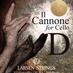 Larsen Strings Il Cannone Warm and Broad Cello D String 4/4 Steel, Ball End