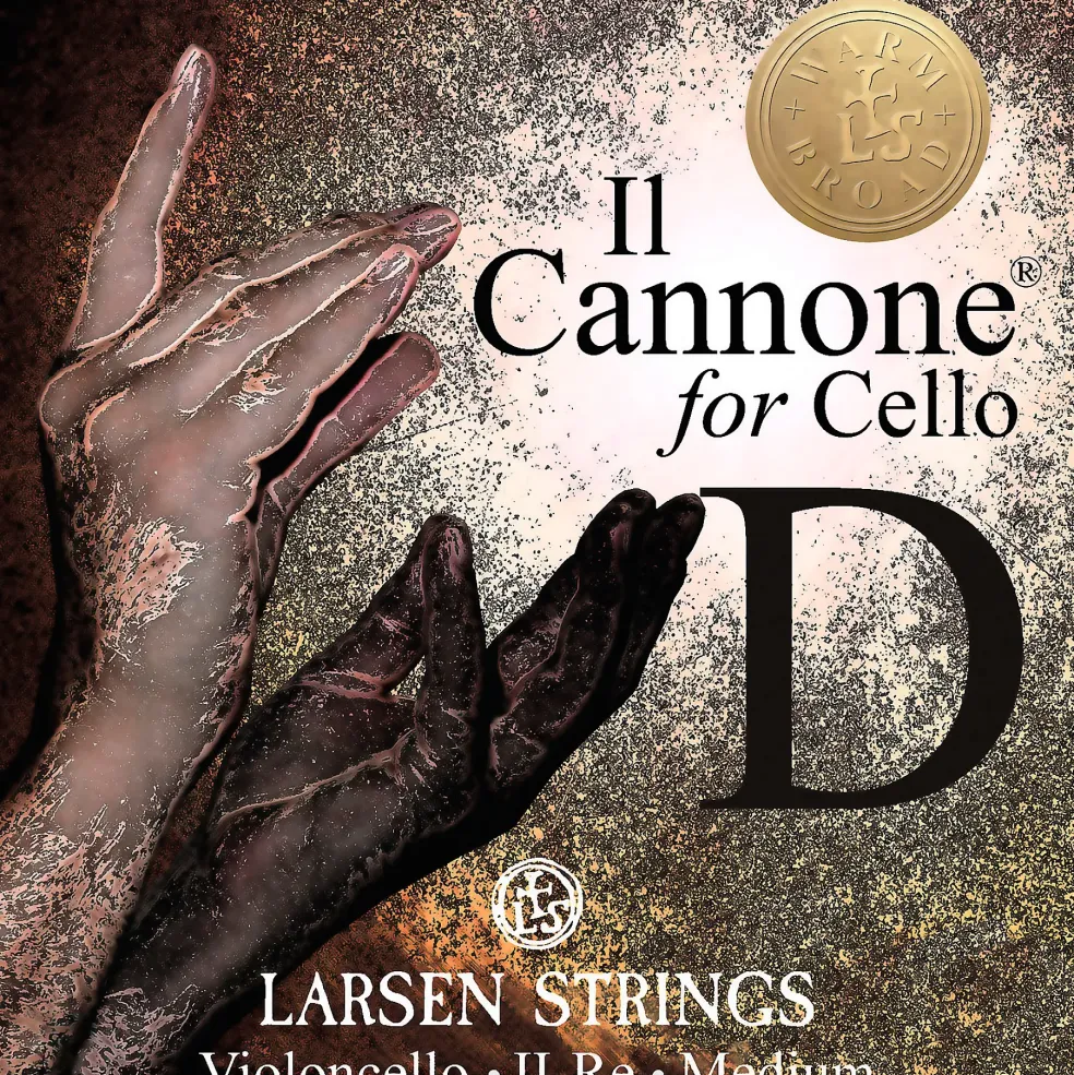 Larsen Strings Il Cannone Warm and Broad Cello D String 4/4 Steel, Ball End