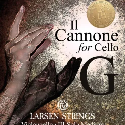Larsen Strings Il Cannone Warm and Broad Cello G String 4/4 Tungsten, Ball End