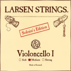 Larsen Strings Soloist Edition Cello A String 4/4 Size, Medium Steel, Ball End