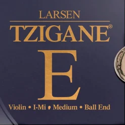 Larsen Strings Tzigane Violin String Set 4/4 Size Medium Gauge, Ball End