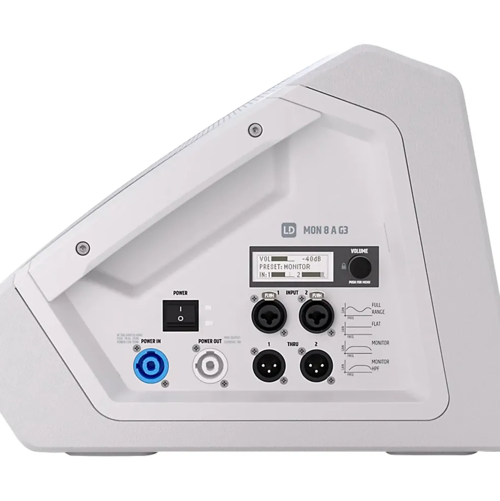 LD Systems MON 8 A G3 W 8" Powered Coaxial Stage Monitor, White