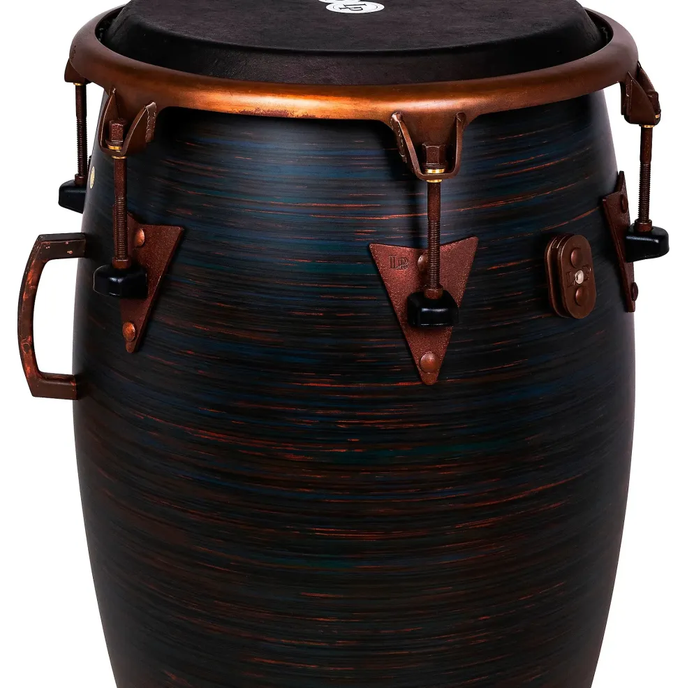 LP LP 60th Anniversary Top Tuning Fiberglass Conga with Rustic Bronze Hardware 12.50 in. Roasted Hazel Finish