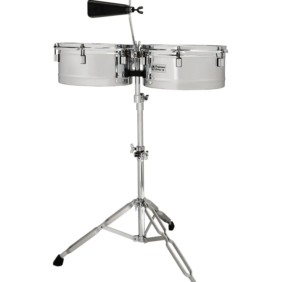 LP Performer Timbale Set With Chrome Hardware 13 and 14 in. Steel