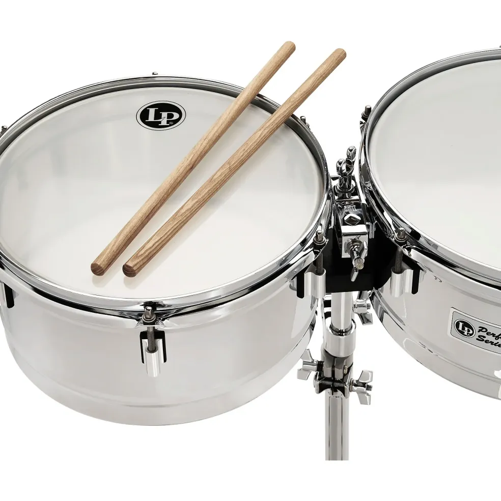 LP Performer Timbale Set With Chrome Hardware 13 and 14 in. Steel
