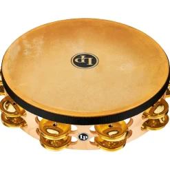 LP Pro Double Row Headed Tambourine 10 in. Brass