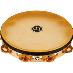 LP PRO Single Row Headed Tambourine 10 in. Bronze