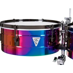 LP Tony Succar Signature Timbales With Black Nickel Hardware 14 in./15 in. Rainbow Chrome