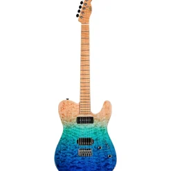 LsL Instruments Bad Bone 290 Deluxe Laguna Gradient Electric Guitar Laguna Blue