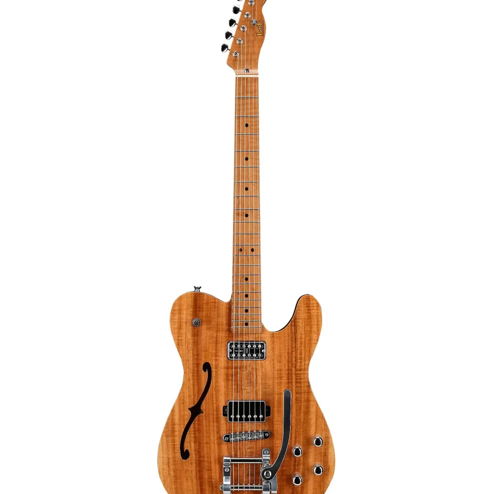 LsL Instruments Soledita DX Koa Top Semi-Hollow Electric Guitar with Bigsby Gloss Natural