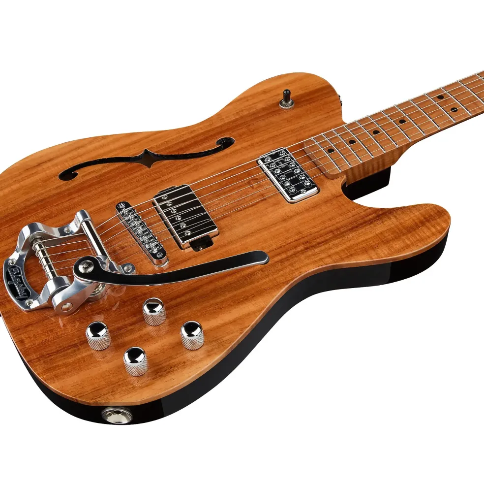 LsL Instruments Soledita DX Koa Top Semi-Hollow Electric Guitar with Bigsby Gloss Natural