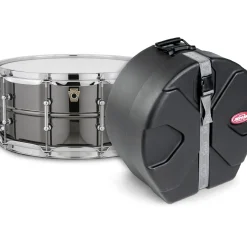 Ludwig Black Beauty Snare Drum With Tube Lugs and SKB Case
