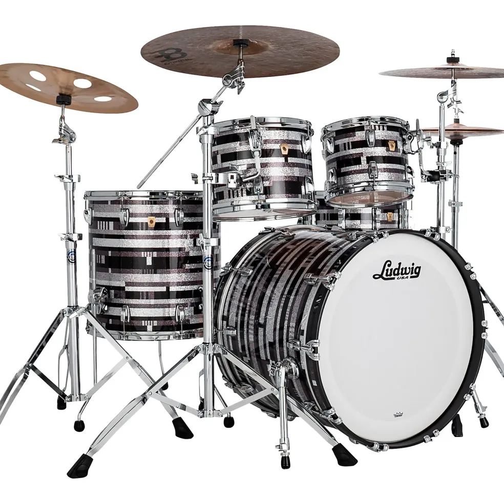Ludwig Classic Maple 4-Piece Mod Shell Pack With 22" Bass Drum Digital Sparkle