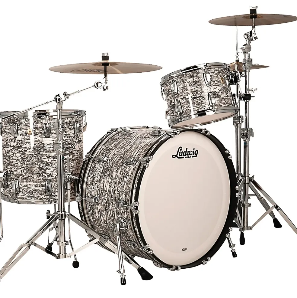 Ludwig Classic Maple 3-Piece Pro Beat Shell Pack With 24" Bass Drum, White Abalone