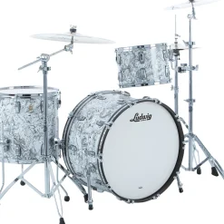 Ludwig Classic Maple 3-Piece Pro Beat Shell Pack With 24" Bass Drum White Mosaic