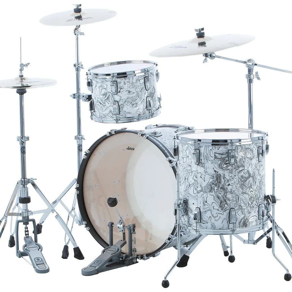 Ludwig Classic Maple 3-Piece Pro Beat Shell Pack With 24" Bass Drum White Mosaic