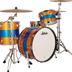Ludwig Classic Maple 3-Piece Pro Beat Shell Pack With 24" Bass Drum Gold/Blue Tri-Band
