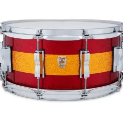Ludwig Classic Maple Snare Drum 14x5" 14 x 6.5 in. Red/Gold Tri-Band