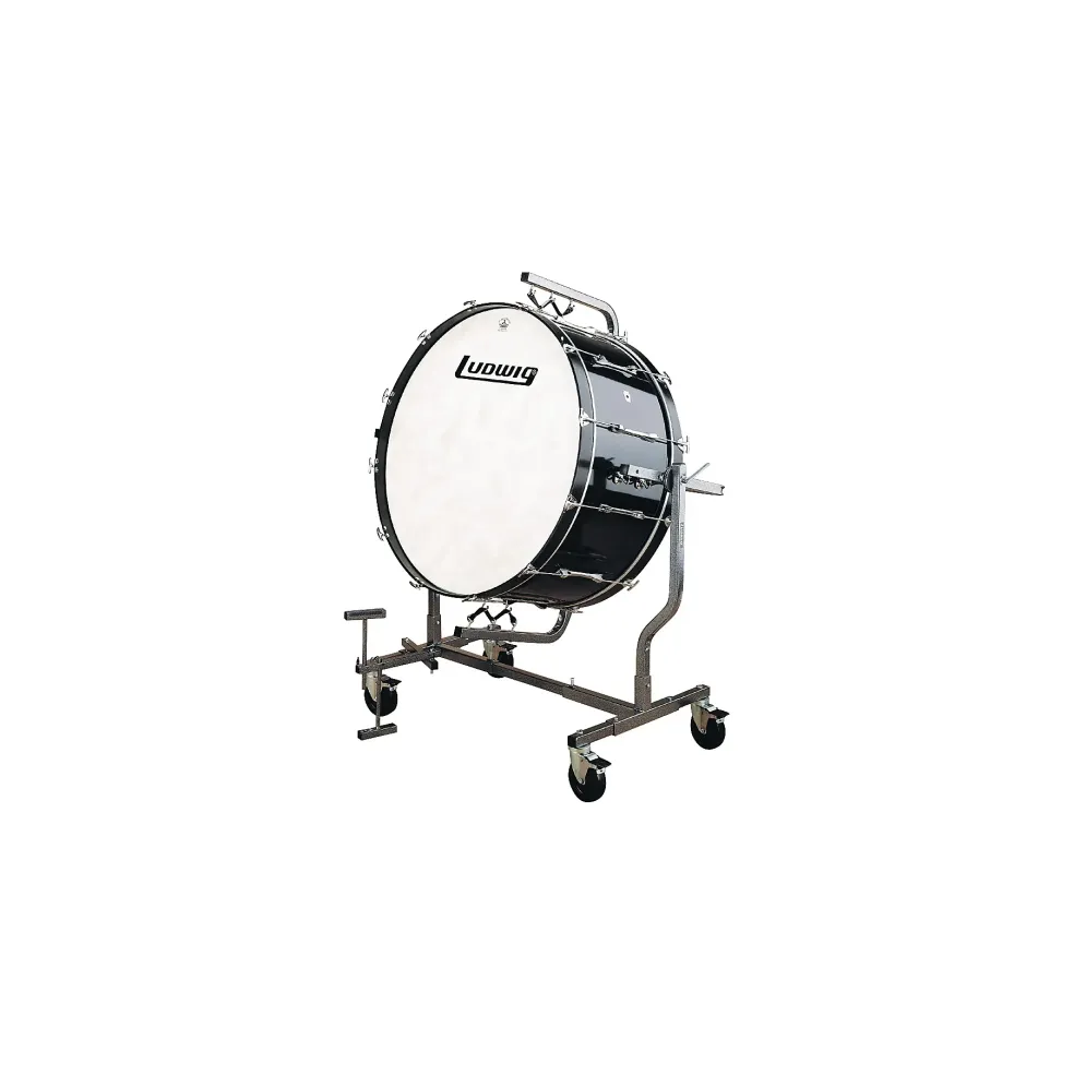 Ludwig Concert Bass Drum w/ Fiberskyn Heads & LE788 Stand Mahogany Stain 16x32