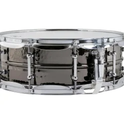 Ludwig Hand Hammered Black Beauty Snare Drum with Tube Style Lugs 14 x 5 in.