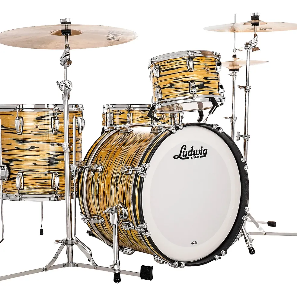 Ludwig Legacy Mahogany 3-Piece Downbeat Shell Pack with 20 in. Bass Drum Lemon Oyster