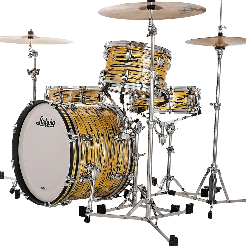 Ludwig Legacy Mahogany 3-Piece Downbeat Shell Pack with 20 in. Bass Drum Lemon Oyster