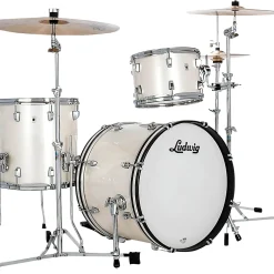 Ludwig NeuSonic 3-Piece Downbeat Shell Pack With 20" Bass Drum Silver Silk