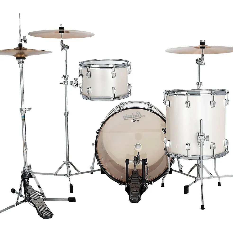 Ludwig NeuSonic 3-Piece Downbeat Shell Pack With 20" Bass Drum Silver Silk