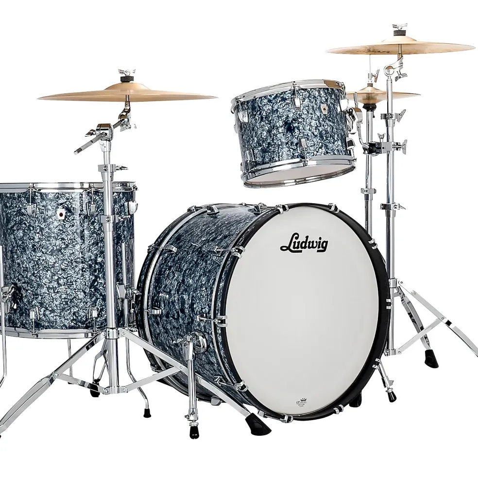 Ludwig NeuSonic 3-Piece Fab Shell Pack With 22" Bass Drum Satin Blue Pearl
