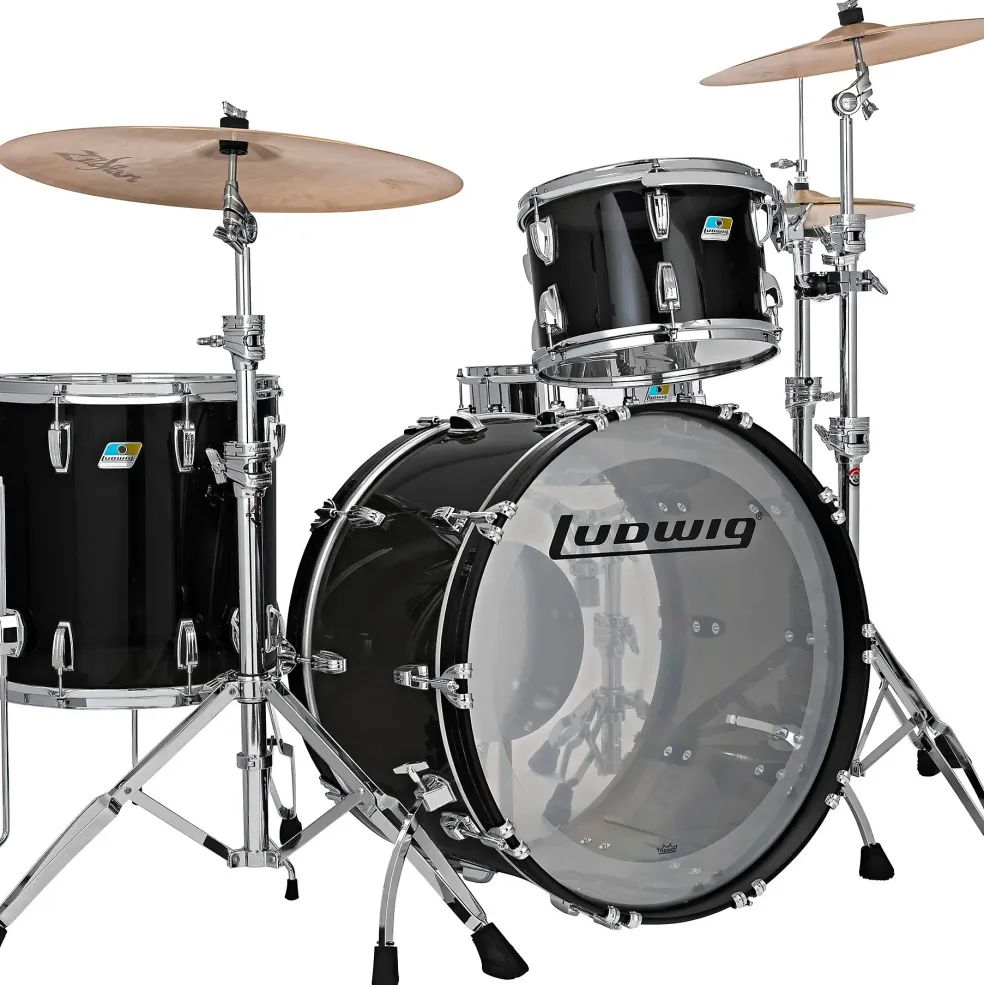 Ludwig Vistalite 3-Piece Pro Beat Shell Pack With 24" Bass Drum Smoke